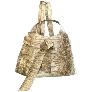 SALE!! BARRINI SNAKESKIN CUSTOM MADE BACKPACK. UNIQUE AND STYLISH!!